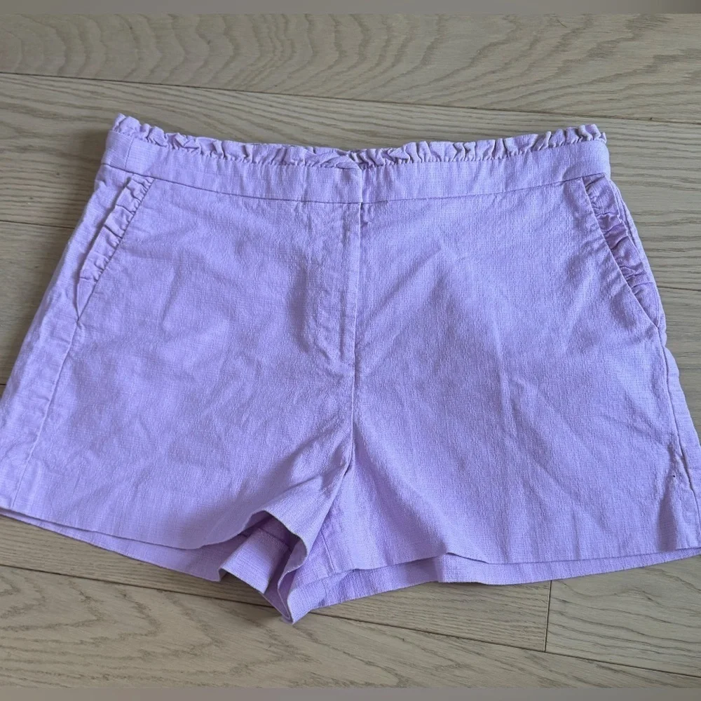 J.Crew Lilac Ruffle Trim Shorts – Size 14